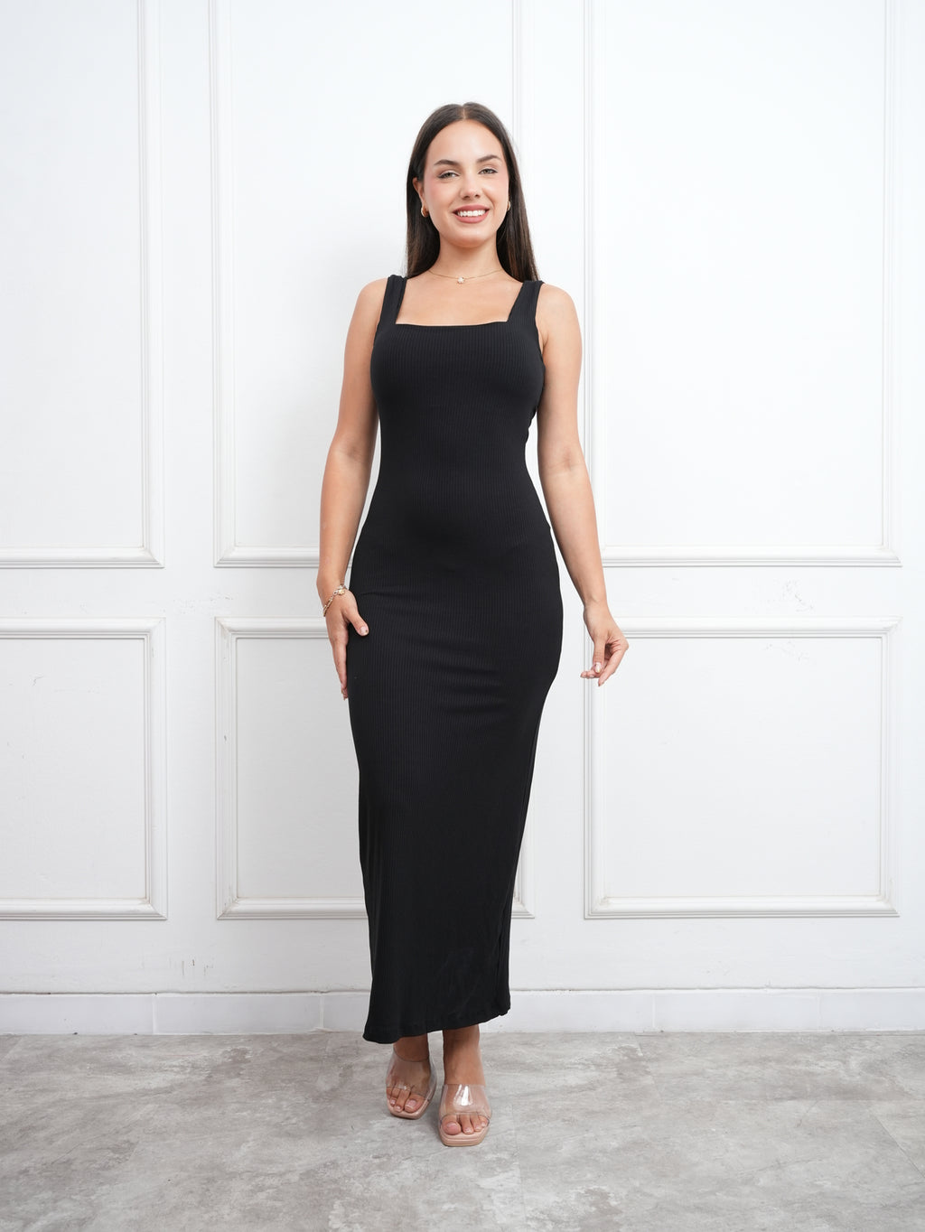 VESTIDO CUADRADO MANGA CERO